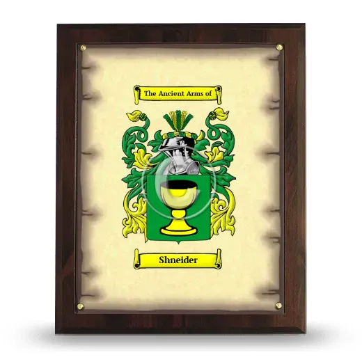 Shneider Coat of Arms Plaque
