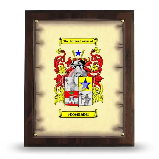 Shoemaker Coat of Arms Plaque