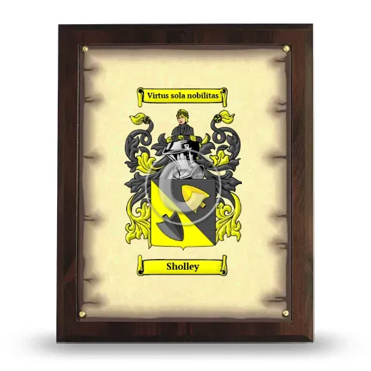 Sholley Coat of Arms Plaque