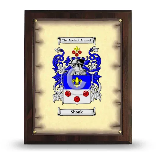 Shonk Coat of Arms Plaque