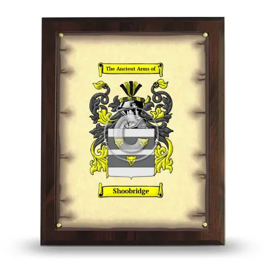 Shoobridge Coat of Arms Plaque