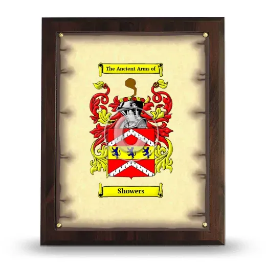 Showers Coat of Arms Plaque
