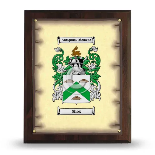 Shox Coat of Arms Plaque