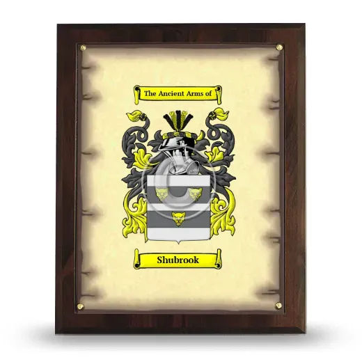 Shubrook Coat of Arms Plaque
