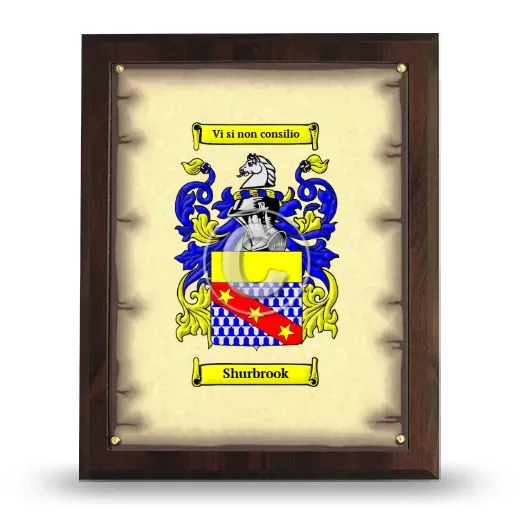 Shurbrook Coat of Arms Plaque