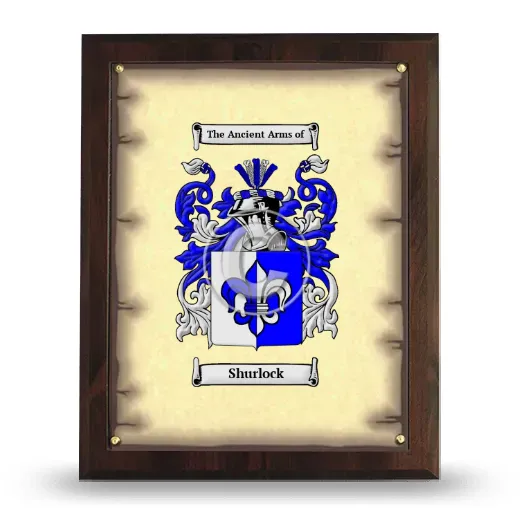 Shurlock Coat of Arms Plaque