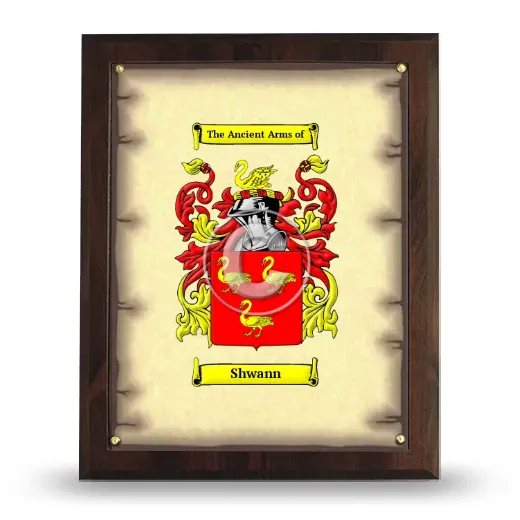 Shwann Coat of Arms Plaque
