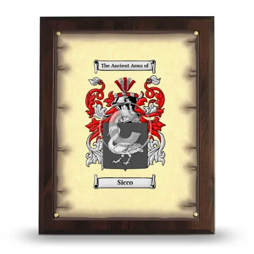 Sicco Coat of Arms Plaque