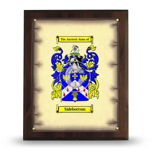 Sidebottom Coat of Arms Plaque