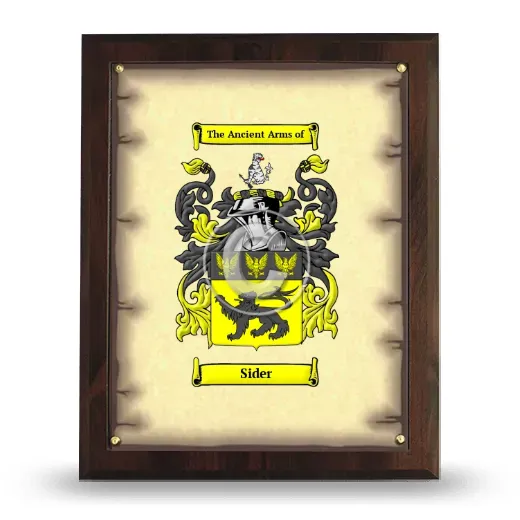 Sider Coat of Arms Plaque