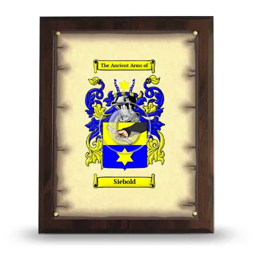 Siebold Coat of Arms Plaque