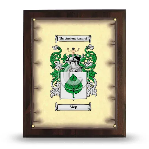 Siep Coat of Arms Plaque