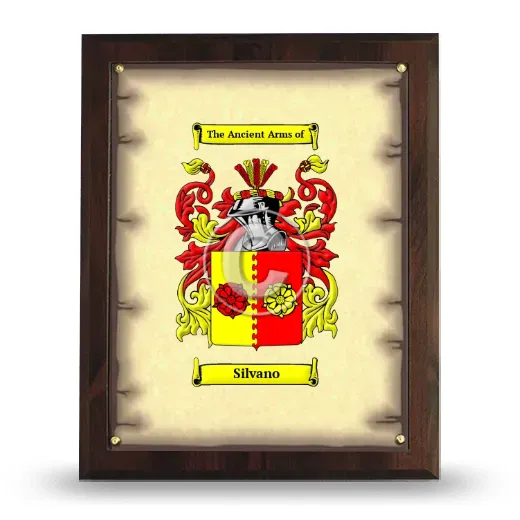 Silvano Coat of Arms Plaque