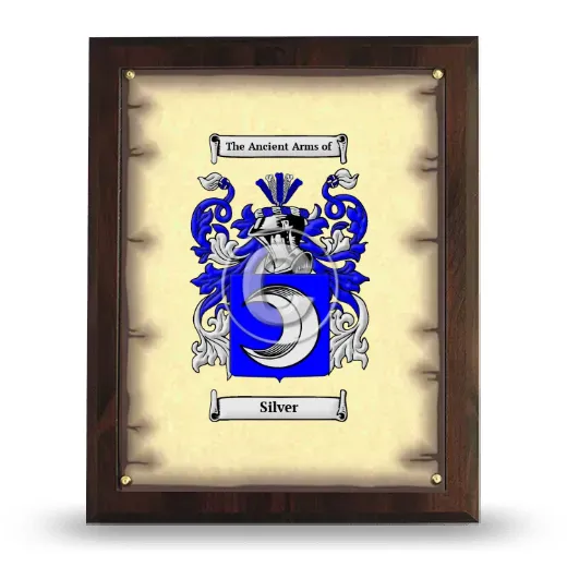 Silver Coat of Arms Plaque