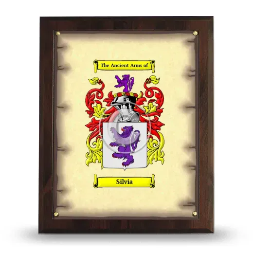 Silvia Coat of Arms Plaque