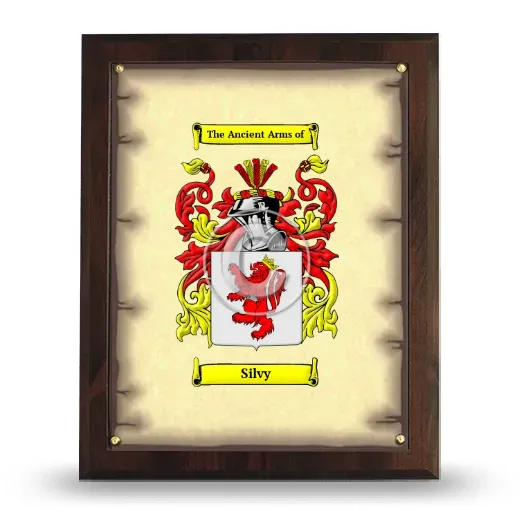 Silvy Coat of Arms Plaque