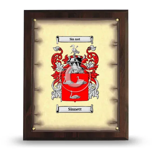 Sinnett Coat of Arms Plaque