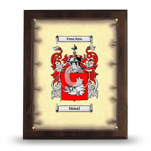 Siosal Coat of Arms Plaque
