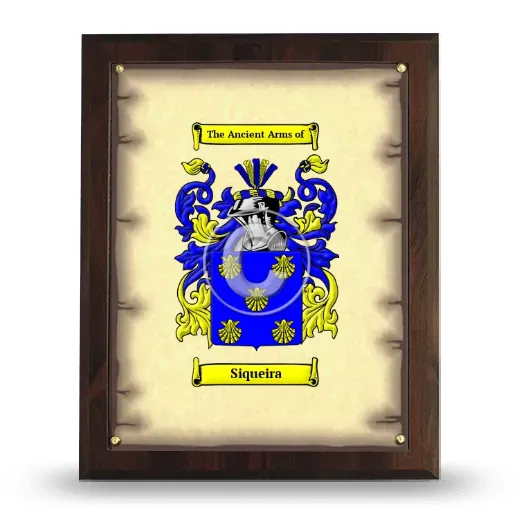 Siqueira Coat of Arms Plaque