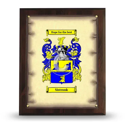 Sistrunk Coat of Arms Plaque