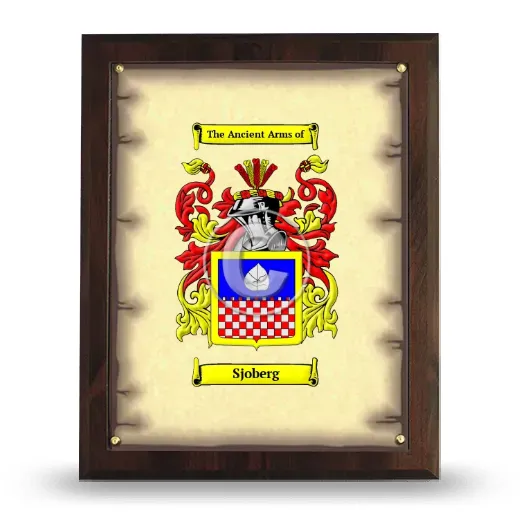 Sjoberg Coat of Arms Plaque