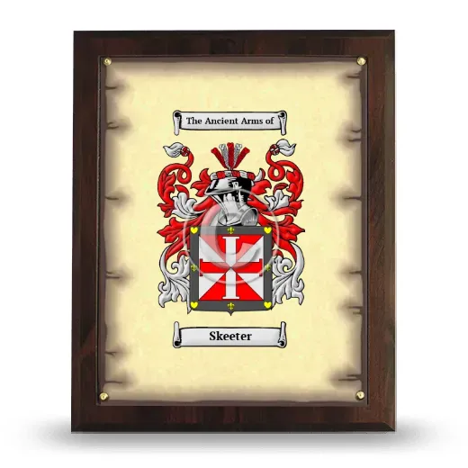 Skeeter Coat of Arms Plaque