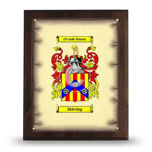 Skirving Coat of Arms Plaque