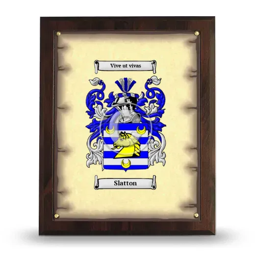 Slatton Coat of Arms Plaque