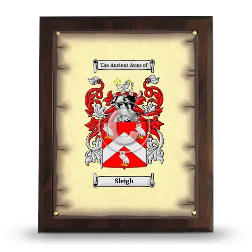 Sleigh Coat of Arms Plaque