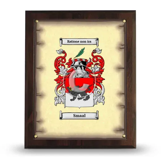 Smaal Coat of Arms Plaque