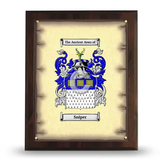 Sniper Coat of Arms Plaque