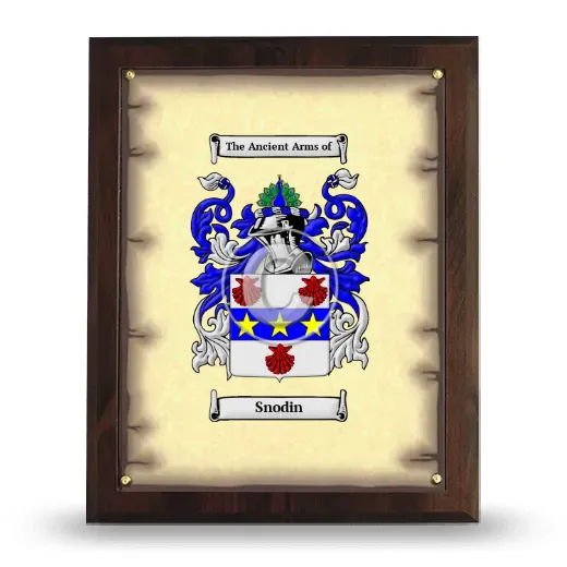 Snodin Coat of Arms Plaque