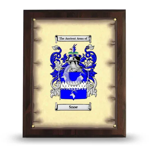 Snoe Coat of Arms Plaque