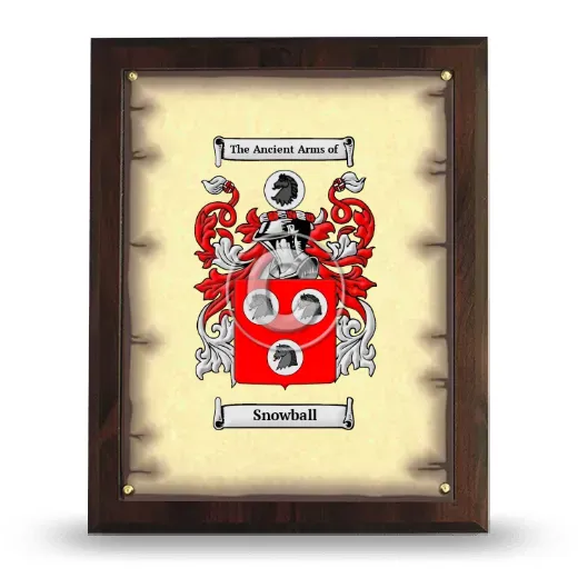 Snowball Coat of Arms Plaque