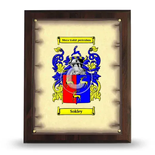 Sokley Coat of Arms Plaque