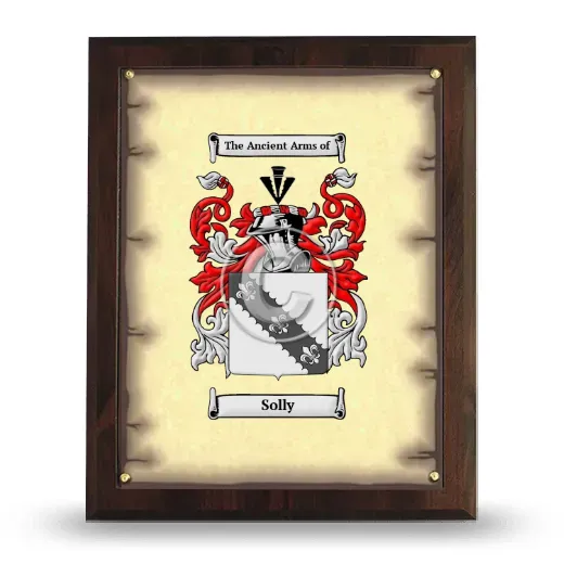 Solly Coat of Arms Plaque