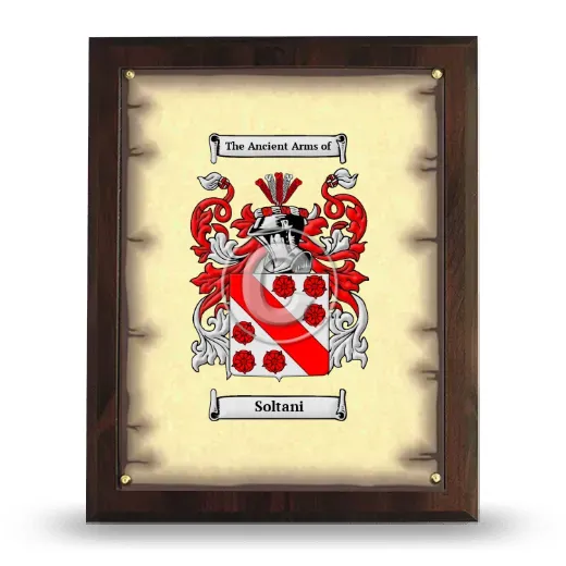 Soltani Coat of Arms Plaque