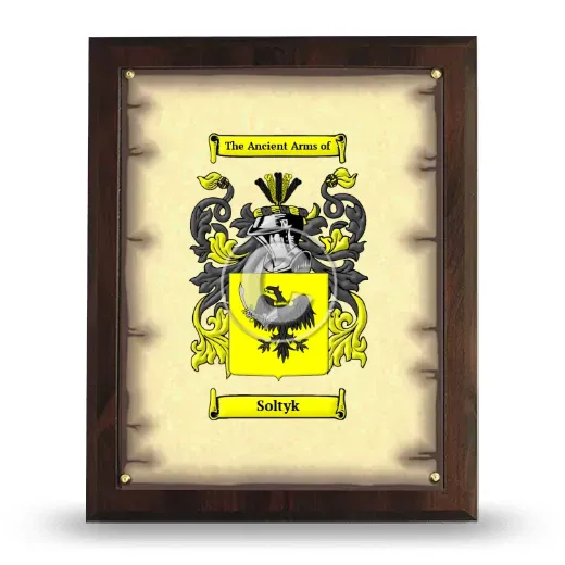 Soltyk Coat of Arms Plaque