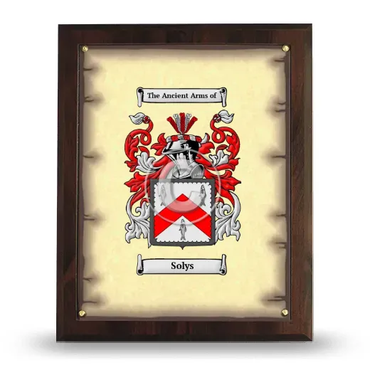 Solys Coat of Arms Plaque