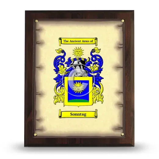 Sonntag Coat of Arms Plaque