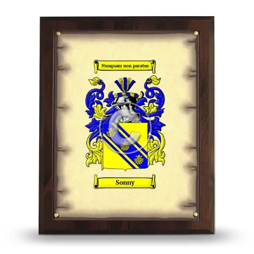 Sonny Coat of Arms Plaque