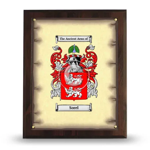Sorel Coat of Arms Plaque