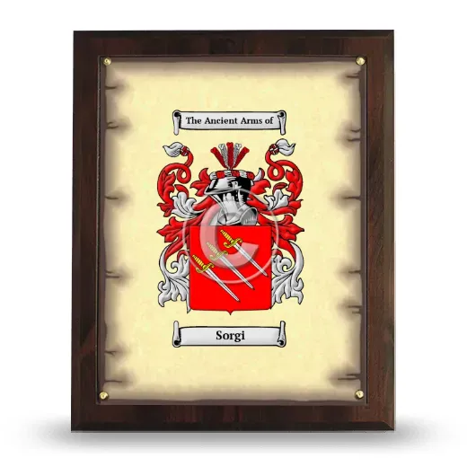 Sorgi Coat of Arms Plaque
