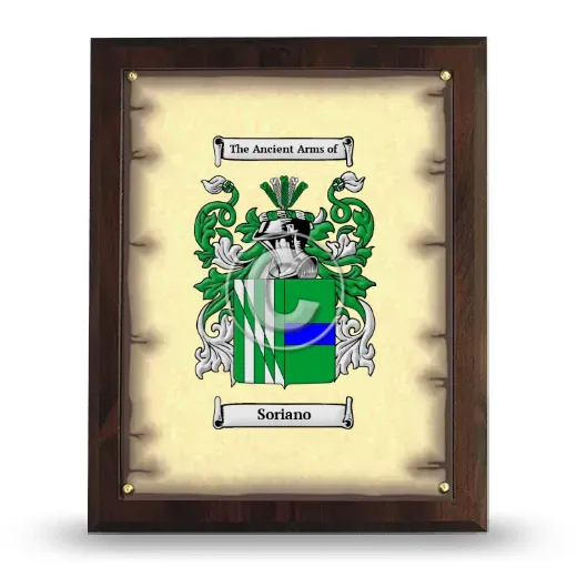 Soriano Coat of Arms Plaque