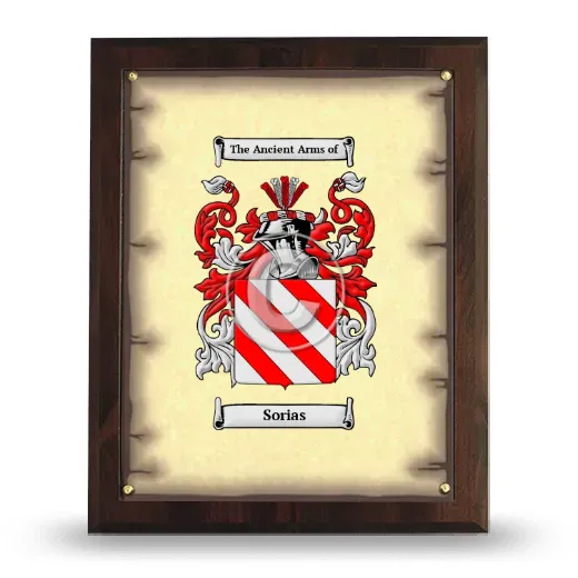 Sorias Coat of Arms Plaque