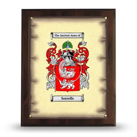 Sorrells Coat of Arms Plaque