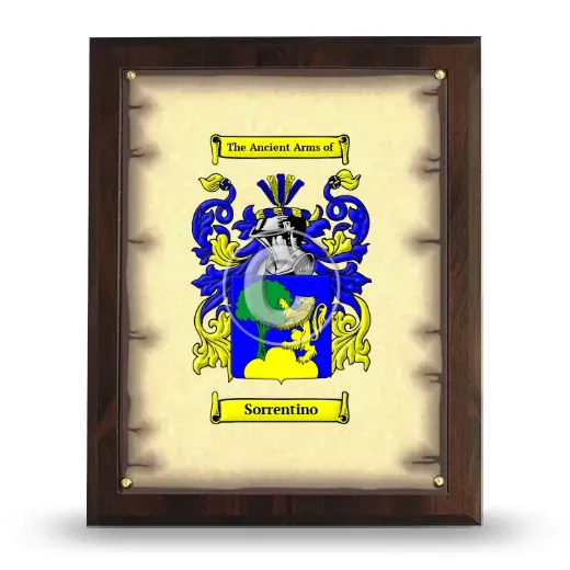Sorrentino Coat of Arms Plaque