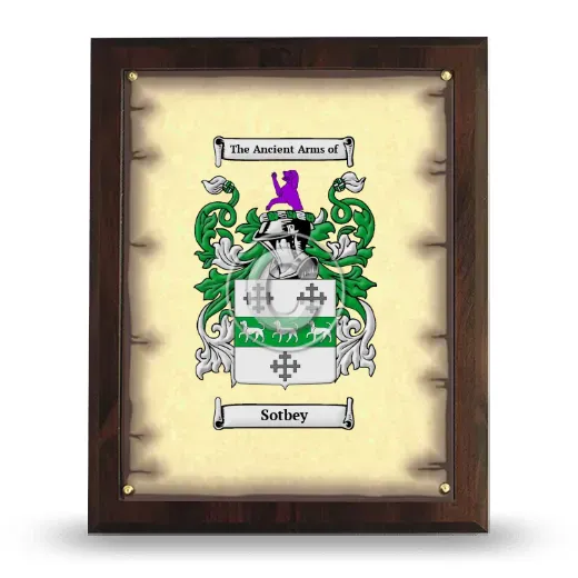Sotbey Coat of Arms Plaque
