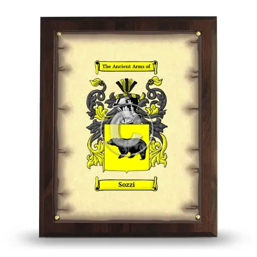 Sozzi Coat of Arms Plaque