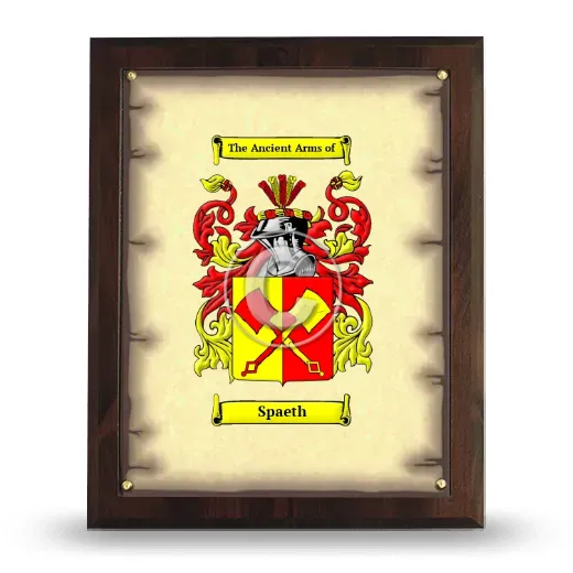 Spaeth Coat of Arms Plaque